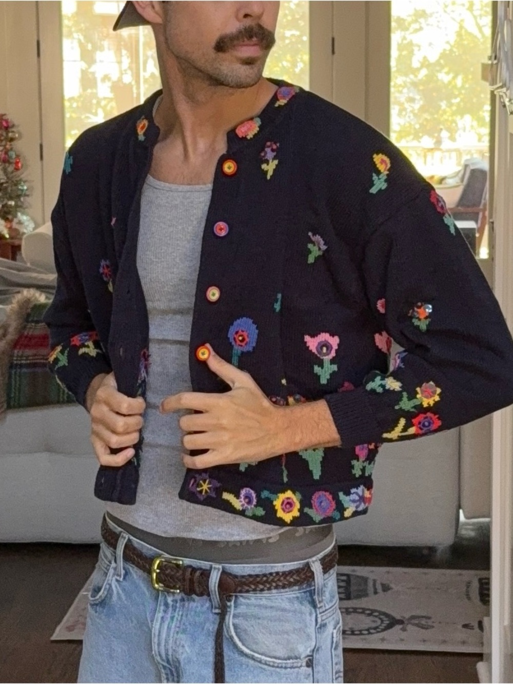 Christine Foley Embroidered Garden Cardigan 🌸
